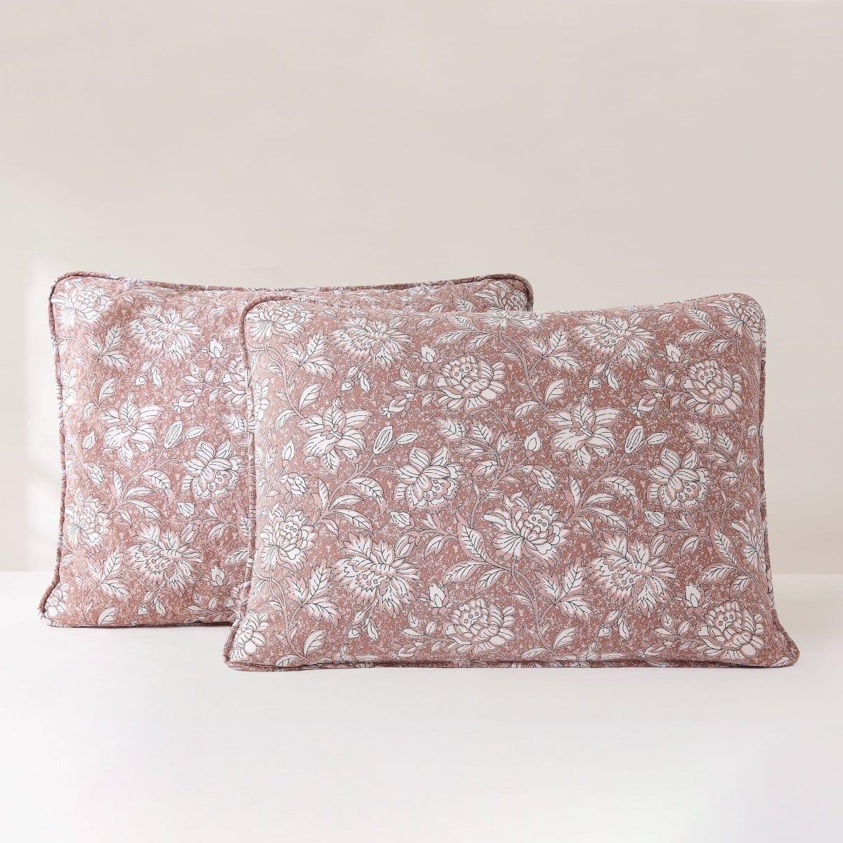 Zara Floral Block Reversible Cotton Quilt Set
