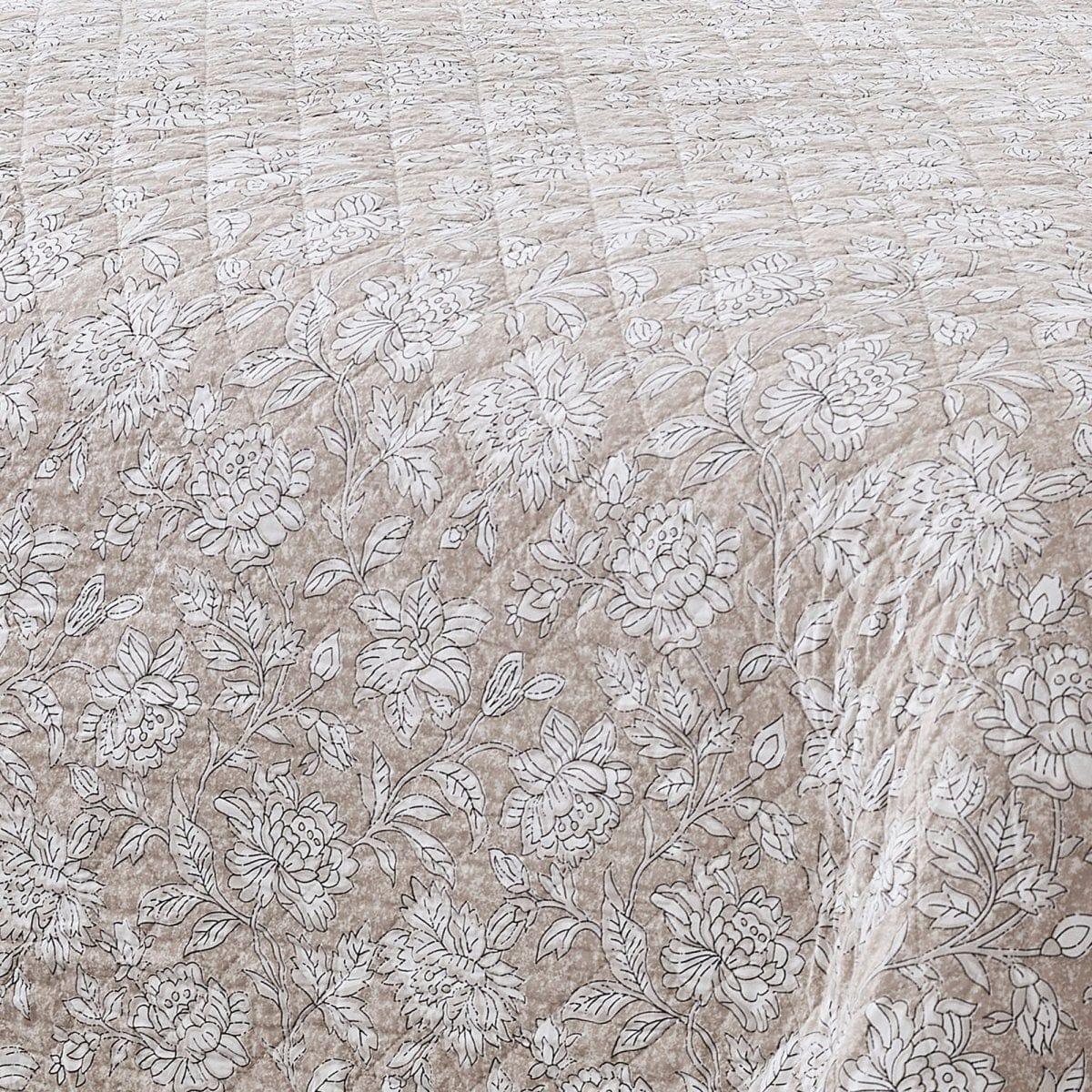 Zara Floral Block Reversible Cotton Quilt Set