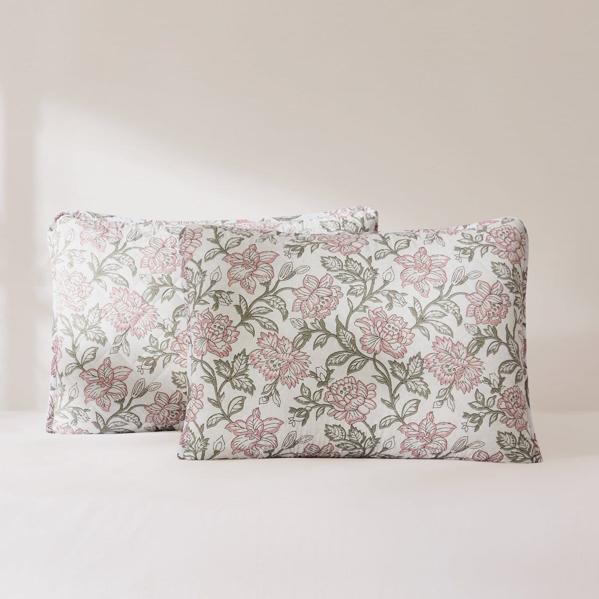 Zara Floral Block Reversible Quilt Set