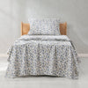 Lillian Block Print Cotton Sheet Set - Twin / Blue