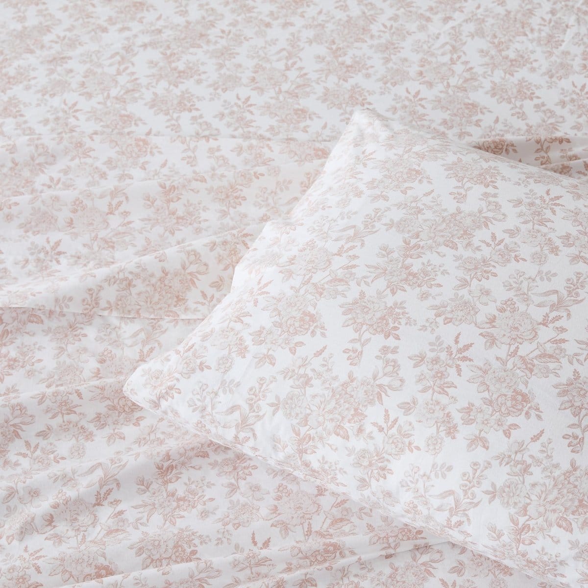 Peony Toile Cotton Sheet Set