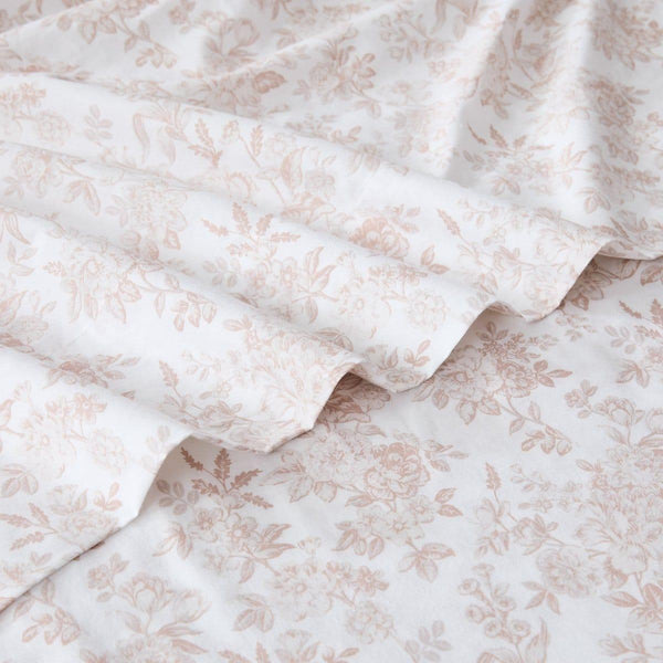 Peony Toile Cotton Sheet Set