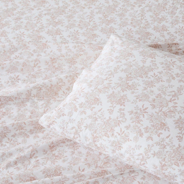 Peony Toile Cotton Sheet Set