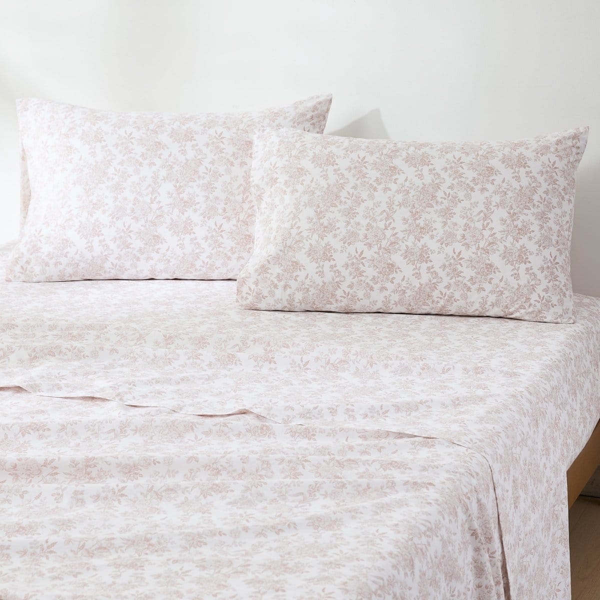 Peony Toile Cotton Sheet Set