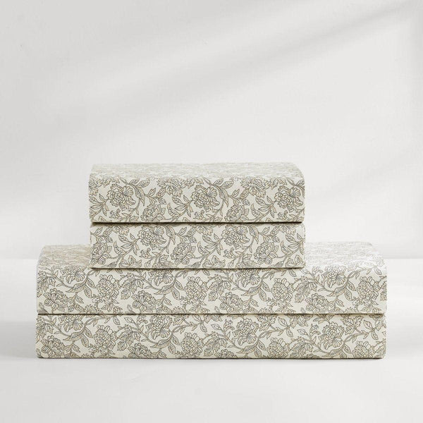 Zara Floral Block Cotton Sheet Set