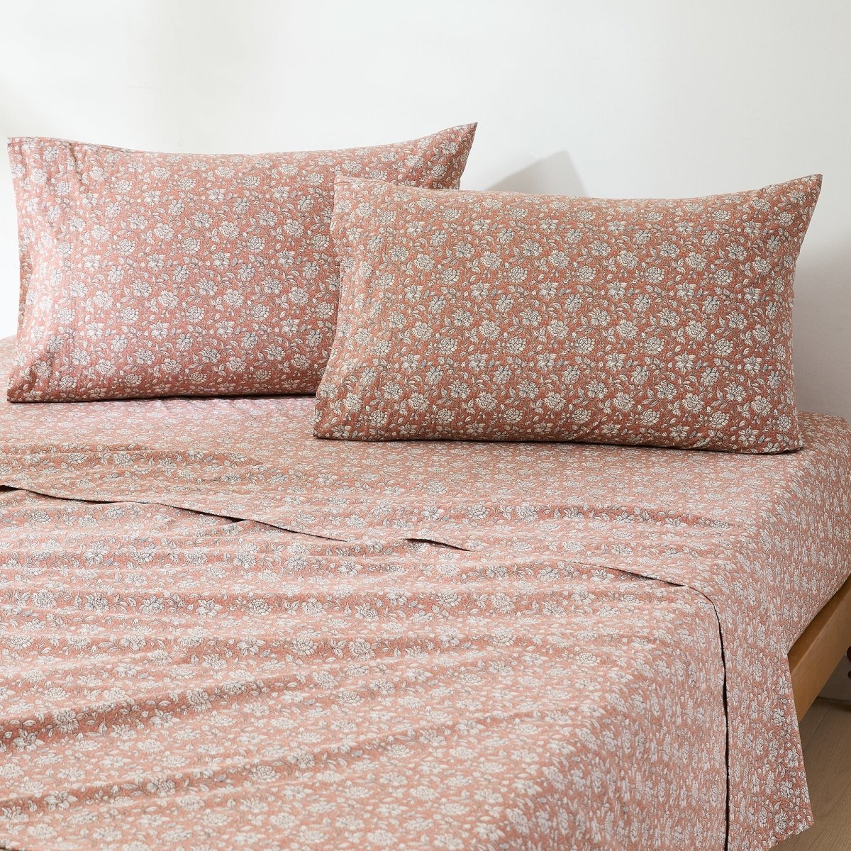 Zara Floral Block Cotton Sheet Set