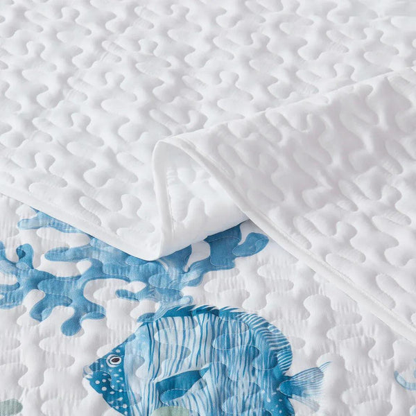Oceana Watercolor Sea Life Quilt Set