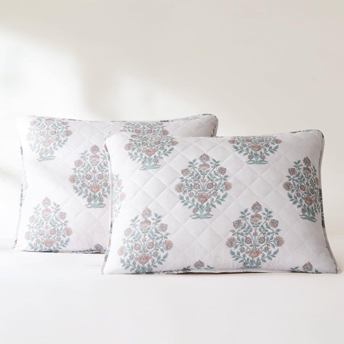 Sofia Flower Block Bouquet Reversible Quilt 6Pc Set