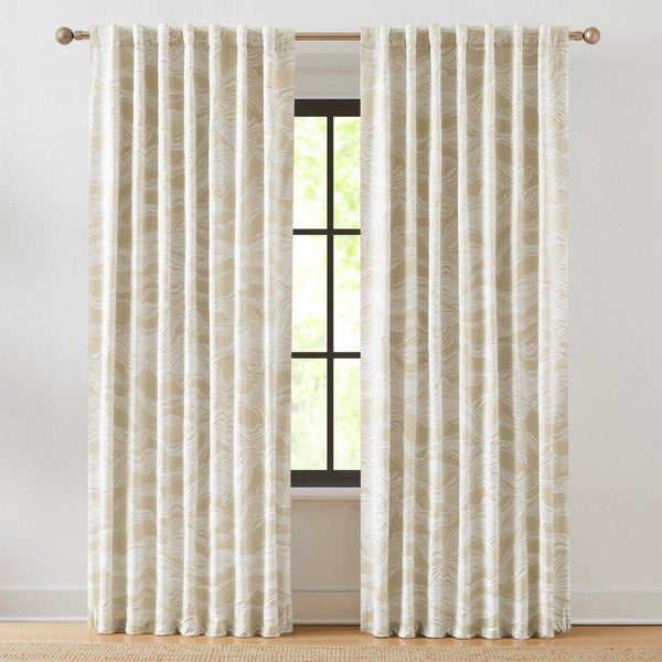 Cascade Wave Blackout Window Curtain Panels