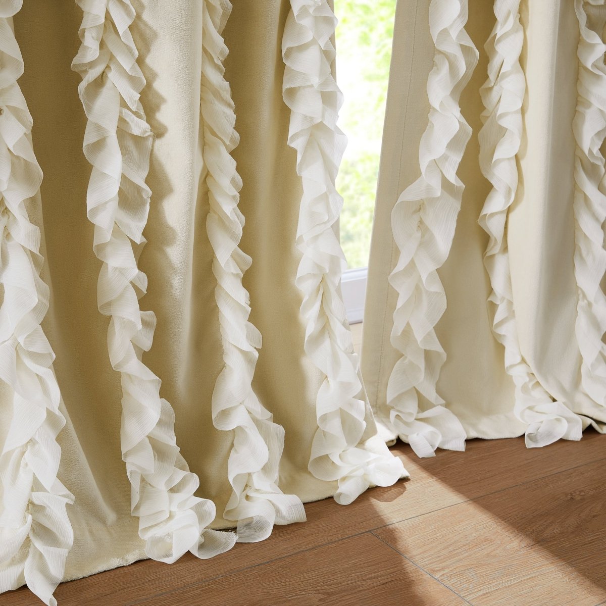 Verdant Path Velvet Blackout Window Curtain Panels