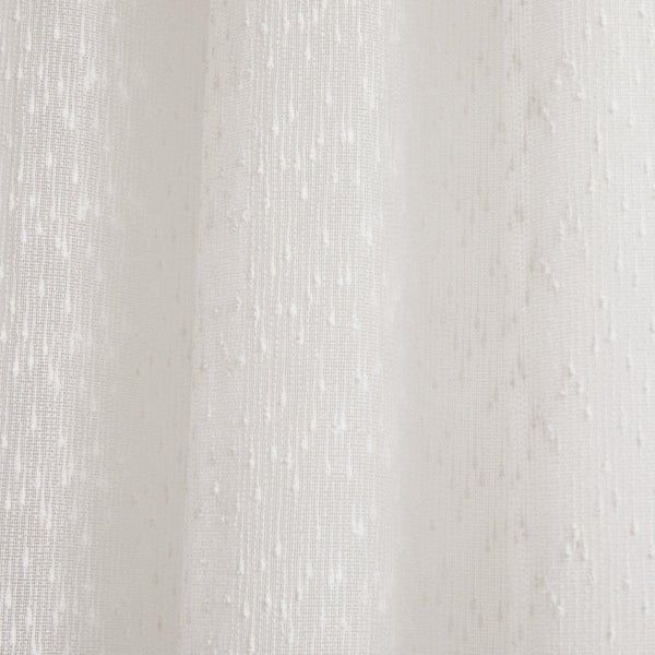 Aileen Textured Raindrop Sheer Window Curtain Panels