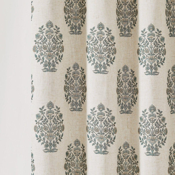 Sofia Flower Block Bouquet Shower Curtain