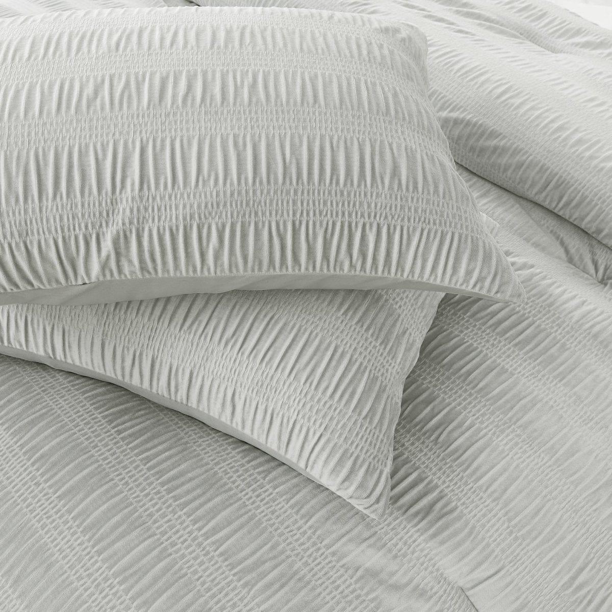 Azalea Ruched Velvet Stripe Comforter Set