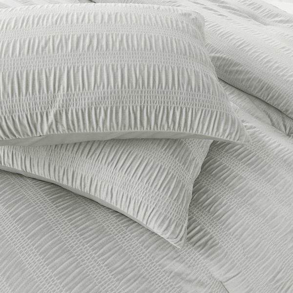 Azalea Ruched Velvet Stripe Comforter Set