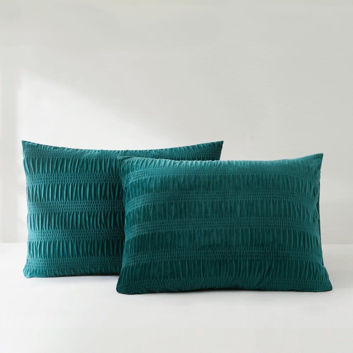 Azalea Ruched Velvet Stripe Comforter Set