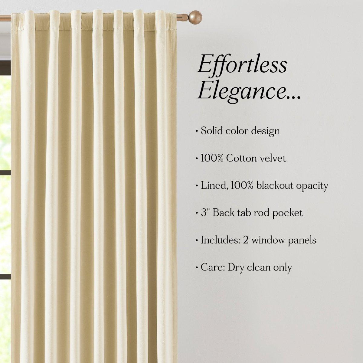 Terran Velvet Blackout Window Curtain Panels