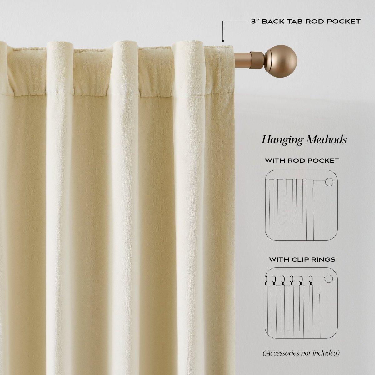 Terran Velvet Blackout Window Curtain Panels