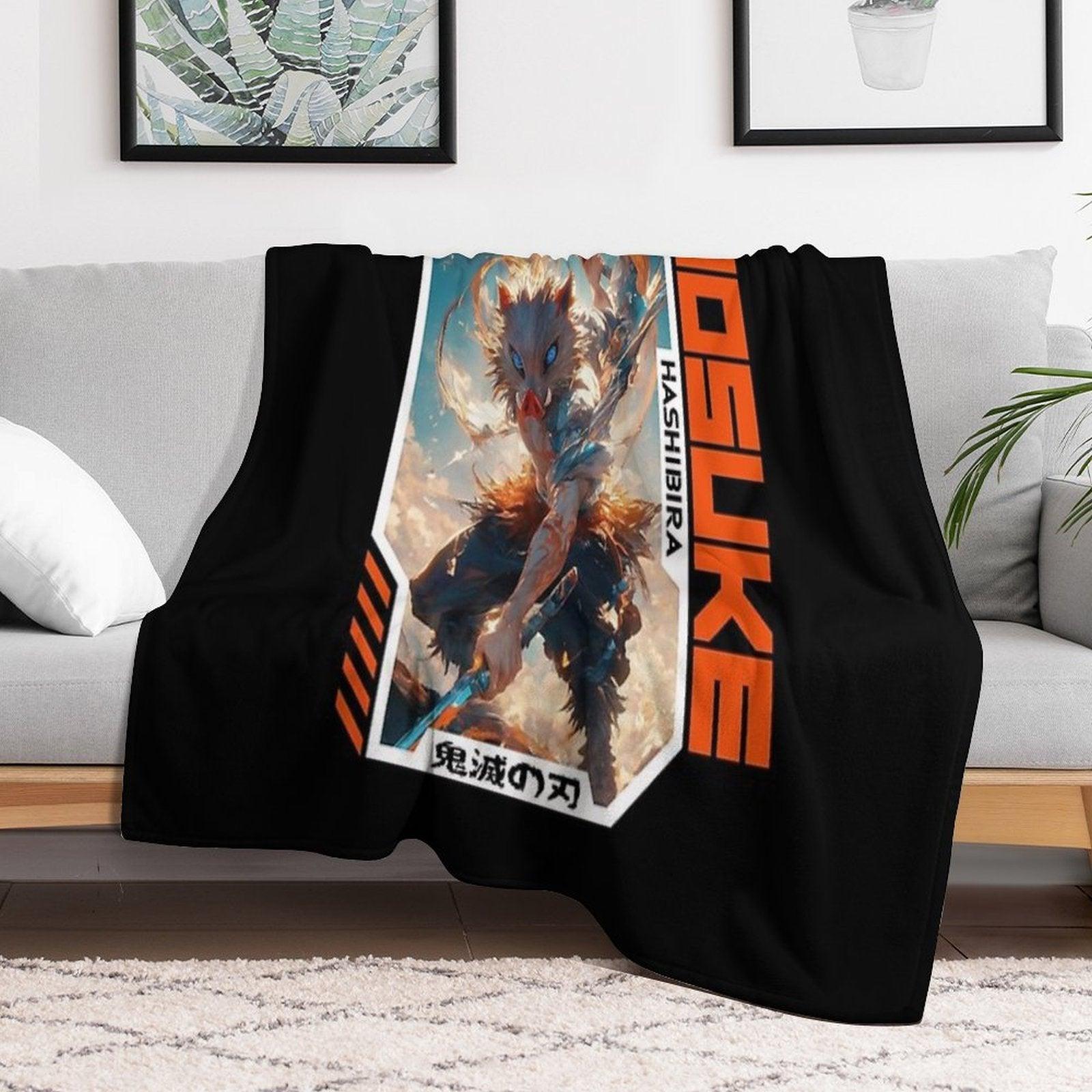 Inosuke Hashibira - Demon Slaye Throw Blanket