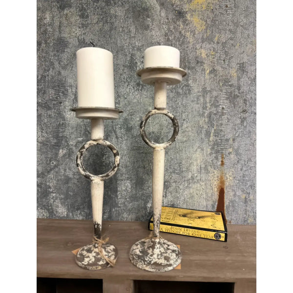 Antique Wrought Iron Candle Holder