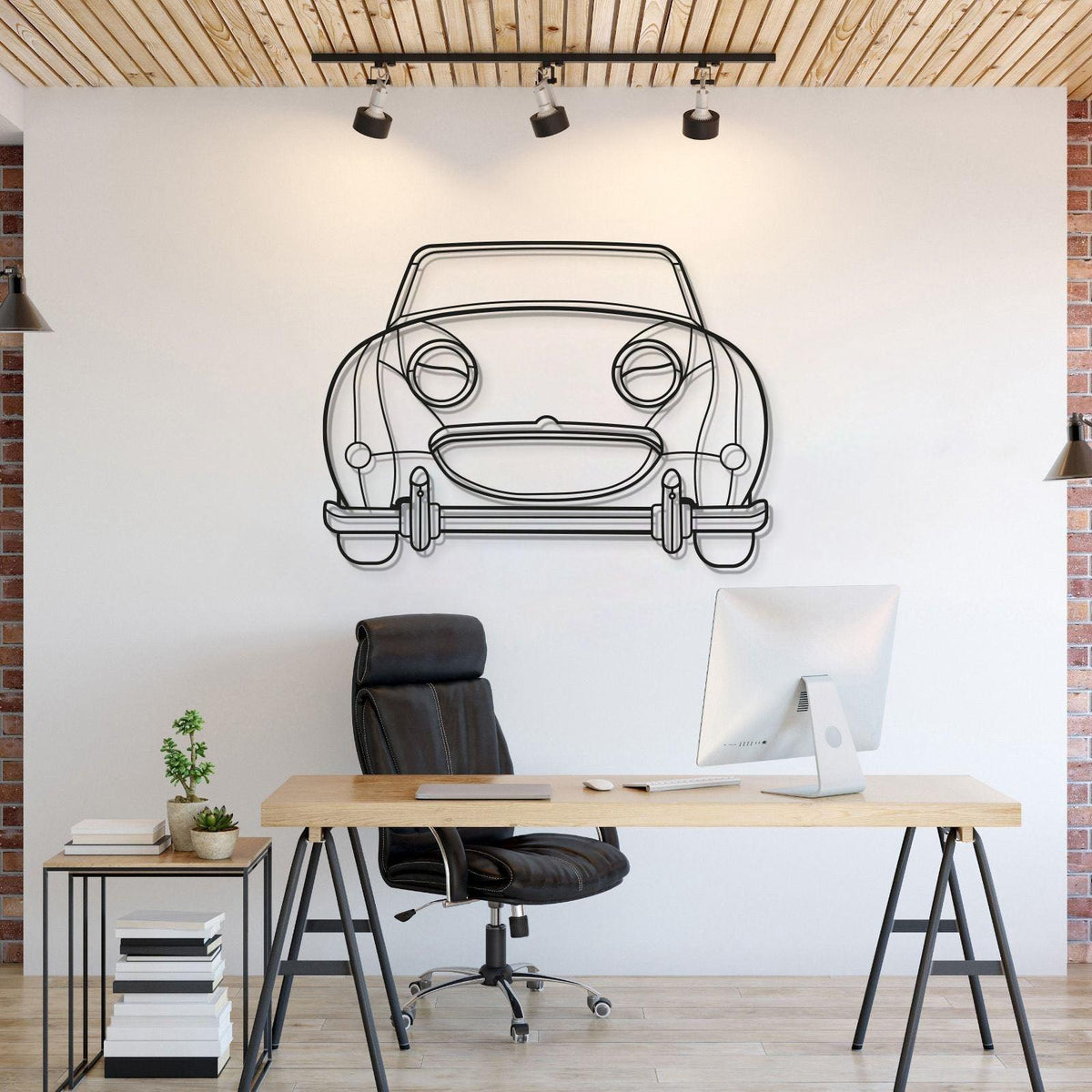 1961 Bugeye Sprite Front View Metal Car Wall Art - MT0061