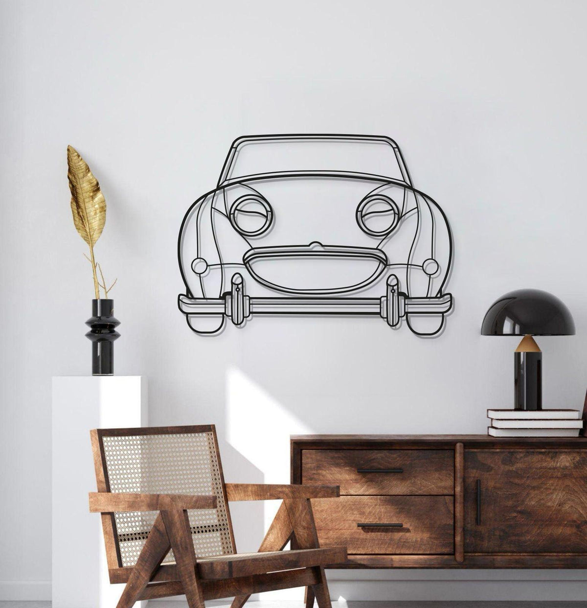 1961 Bugeye Sprite Front View Metal Car Wall Art - MT0061