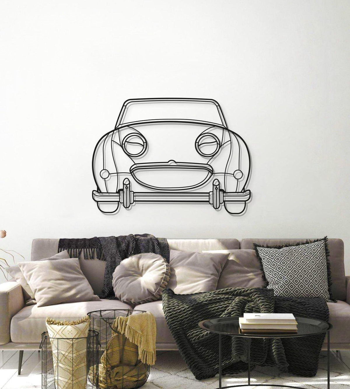 1961 Bugeye Sprite Front View Metal Car Wall Art - MT0061