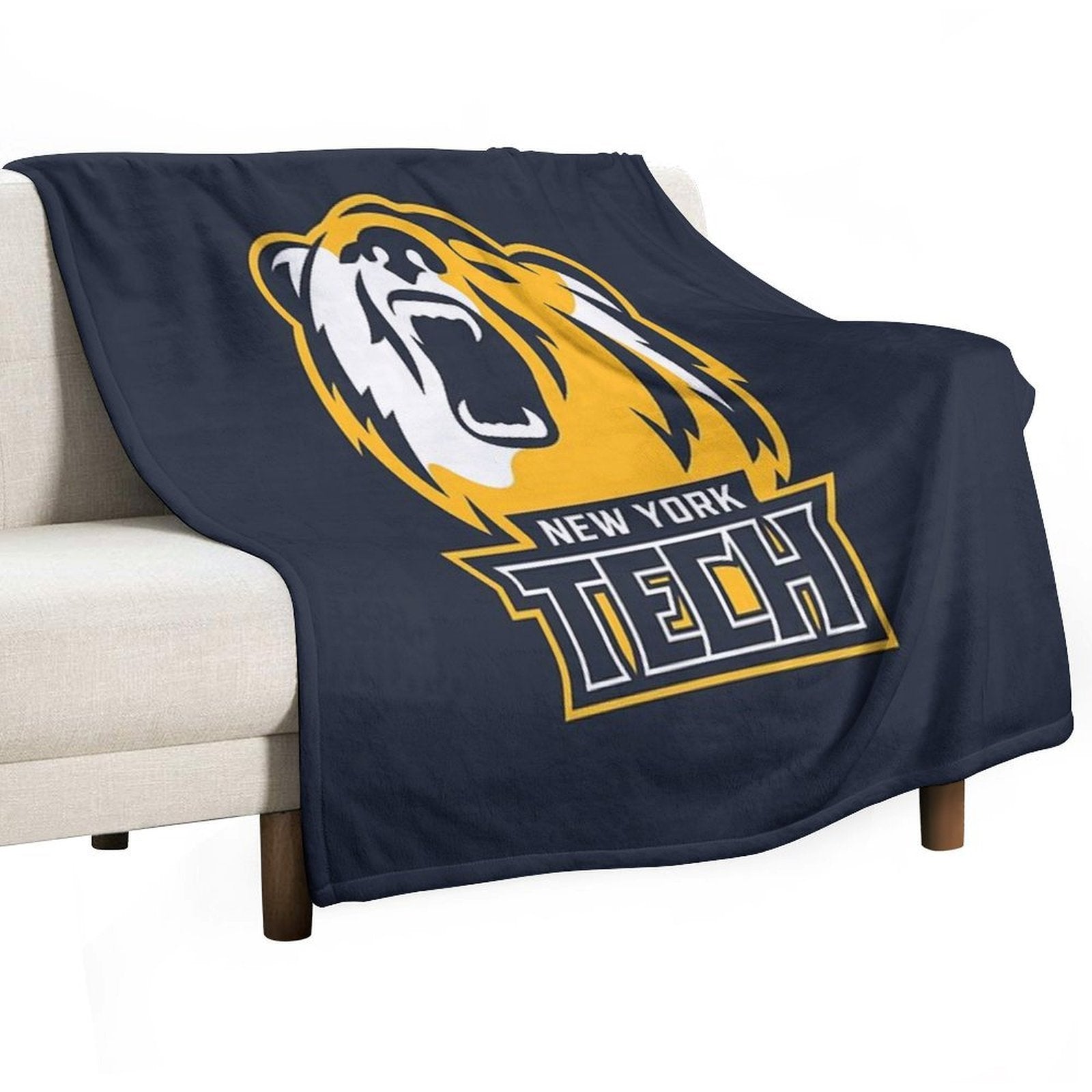 NYIT Bears Plush Throw Blanket