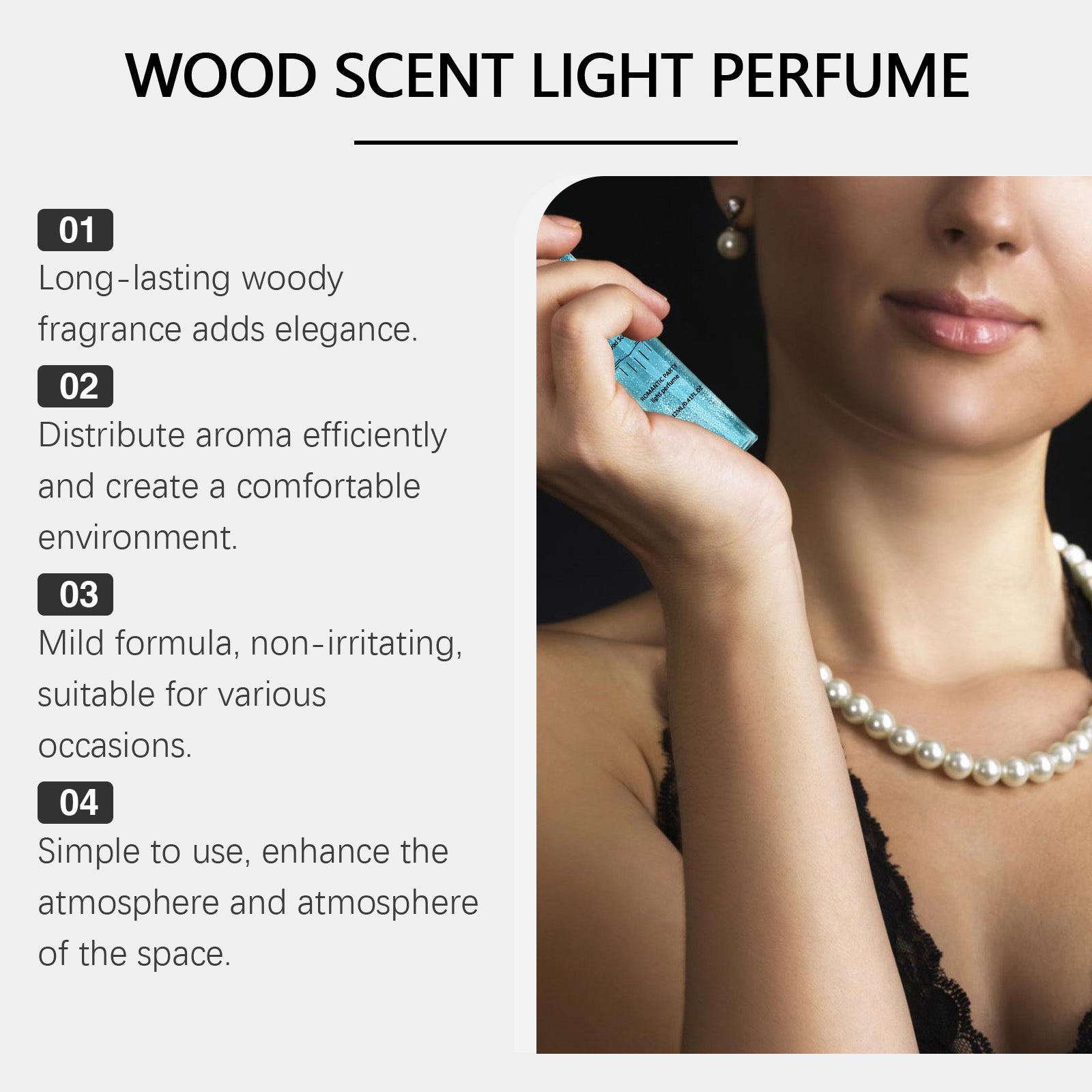 Eau De Toilette, Warm Wood Scent Charming Floral Fragrance Fresh Natural Fragrance Fragrance Lasting Fragrance