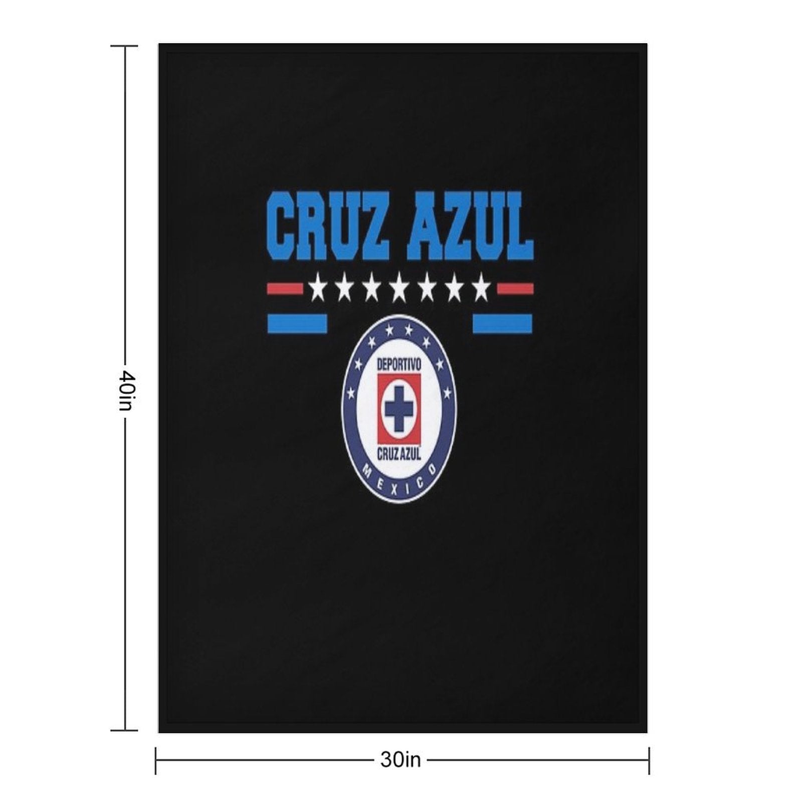 Cruz Azul Mexican Team Stars And Stripes Versatility Throw Blanket