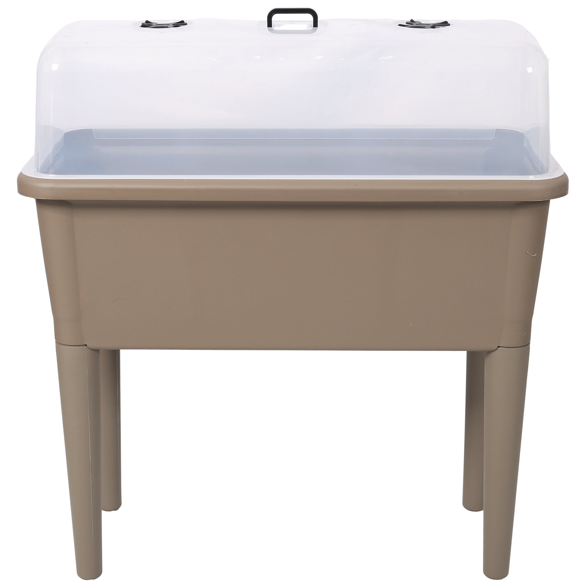 2-Piece Raised Garden Bed with Ventilated Greenhouse Lid