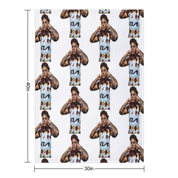 Reece Walsh Broncos Hot Photo Jersey Lightweight Throw Blanket