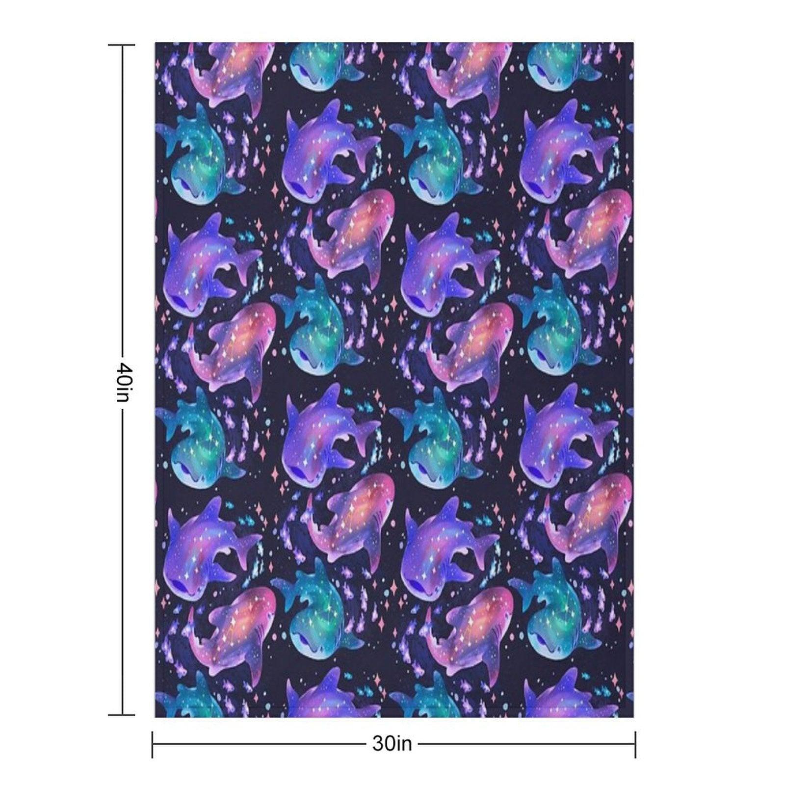 Cosmic Whale Shark Throw Blanket