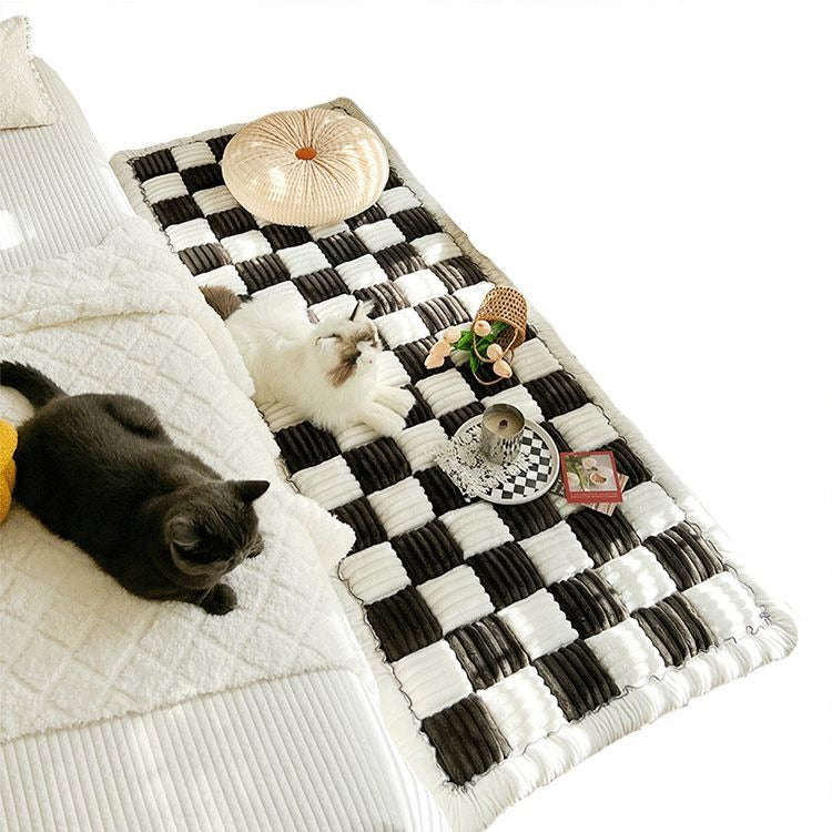 Autumn and winter plush bedside mat anti-skid chenille Mantou mat bedroom tatami sleeping carpet