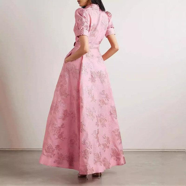 Elegant French Style Dress Vintage Charm Fashion Fitted Long Dress