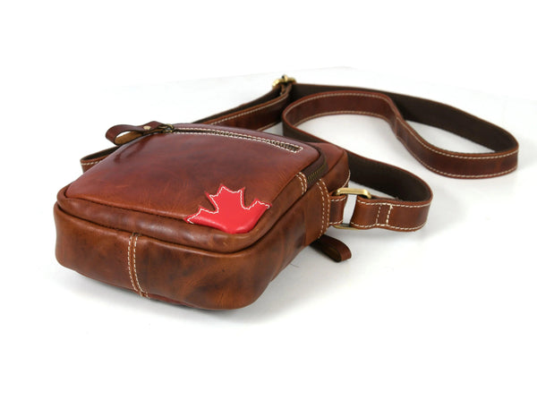 Leather Flight Crossbody Bag - Gifts for You 'n Me