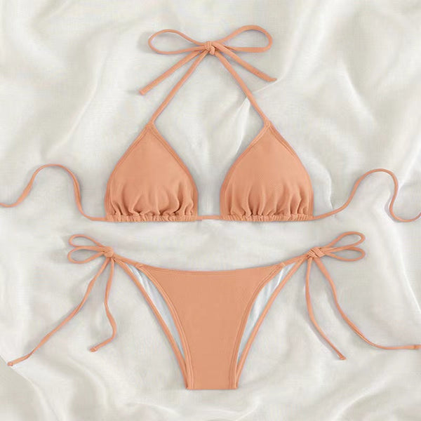 Swimwear Women Bandage Women Triangle Bathing Suits 2 Pieces Bikini Bowknot Swimsuit Bikini Set Swimwear Bikini Sets Bikinis Bathing Suit Push Up Swimsuit Summer Beachwear