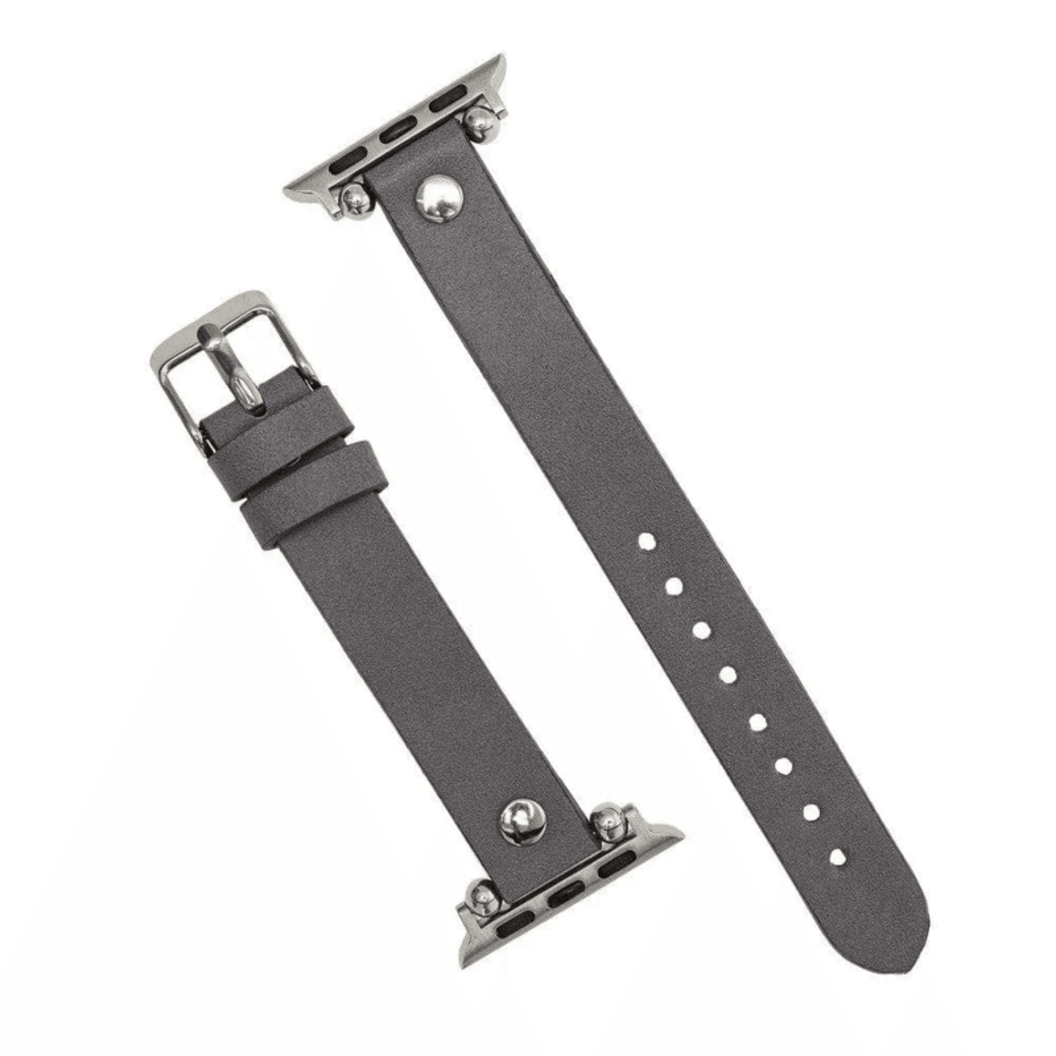 Apple Watch Dark Grey Leather Strap - Detroit