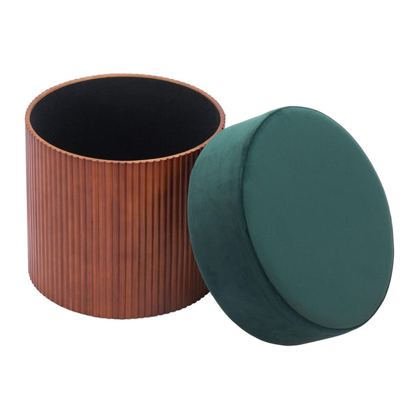 Boto Storage Ottoman Green
