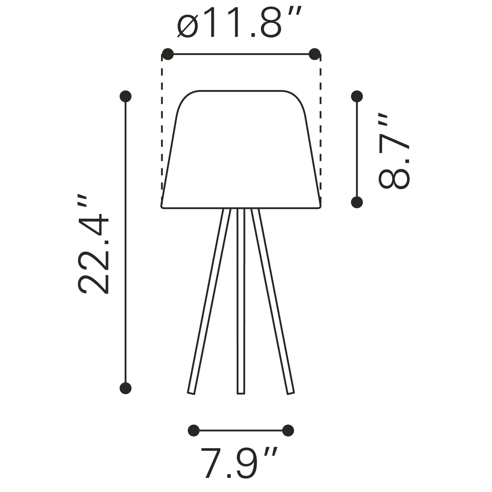Mozzi Table Lamp Gray & Black