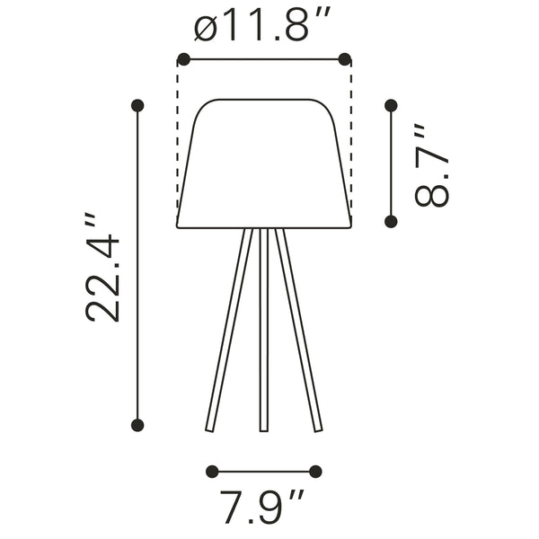 Mozzi Table Lamp Gray & Black