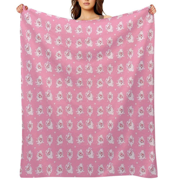 Whisper Colour Palette Pattern Valentines  Yo-Kai Watch Throw Blanket