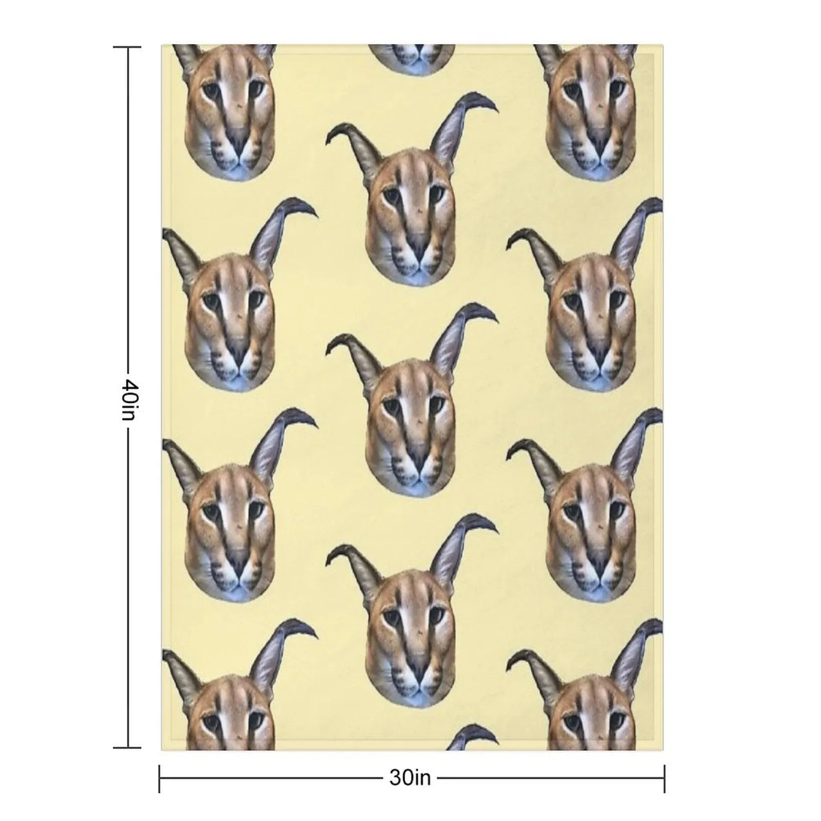 Big Floppa Throw Blanket