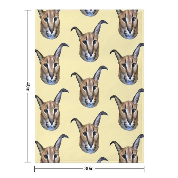 Big Floppa Throw Blanket