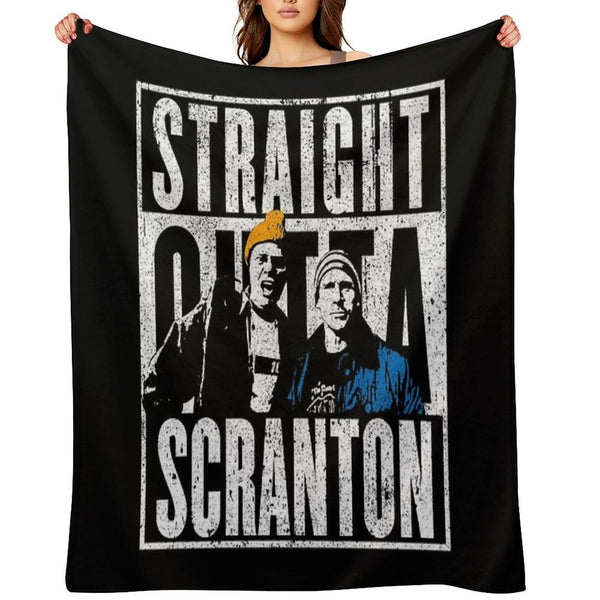 Straight Outta Scranton - Lazy Scranton Lightweight Throw Blanket