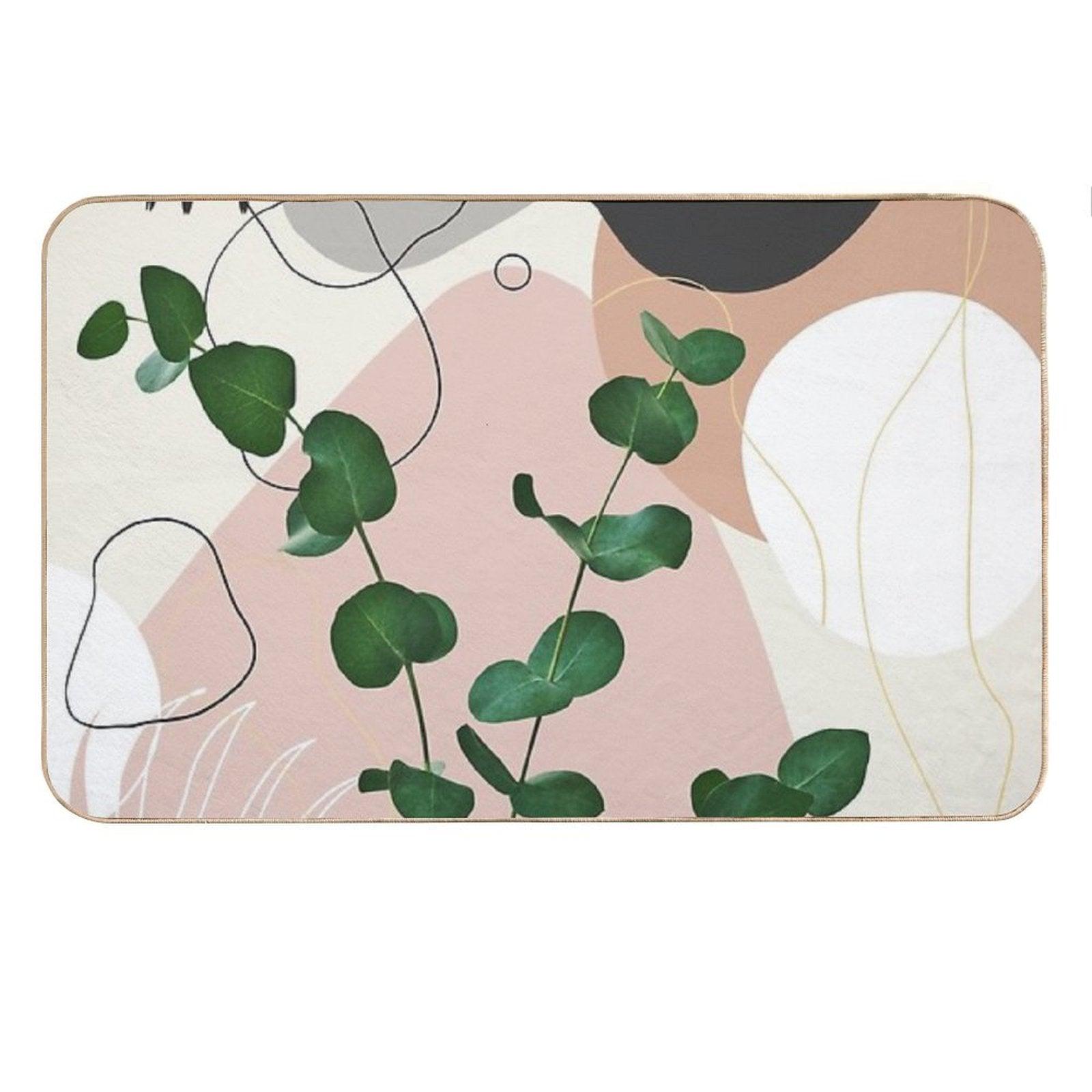 Eucalyptus Fan Palm Finesse #1 #tropical #decor #art Bath Mat