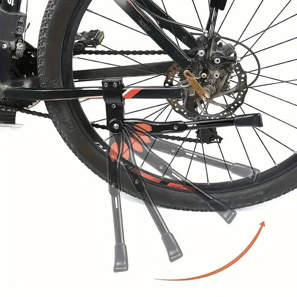 Adjustable bicycle rack, parking rack, side rack for 22, 24, 26 - inch mountain bikes