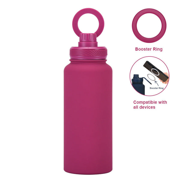Magnetic Phone Holder Outdoor Large Capacity 1L Wide-Mouth Insulated Stainless Steel Sports Water Bottle