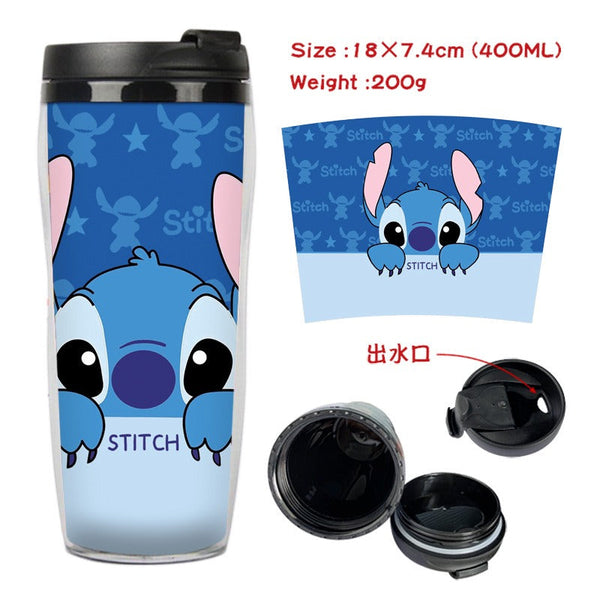 Stitch Stitch animation peripheral double-layer insulated plastic cup two-dimensional cartoon tea cup cold water kettle water cup