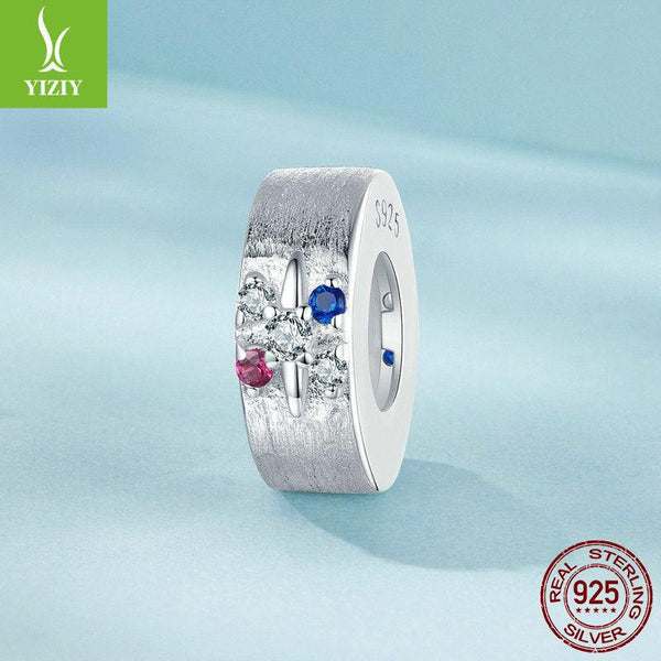 Yinziyun Original Starry Silicone Positioning DIY Bracelet with Separated Beads, niche s925 Silver Brushing Effect Bracelet Beads