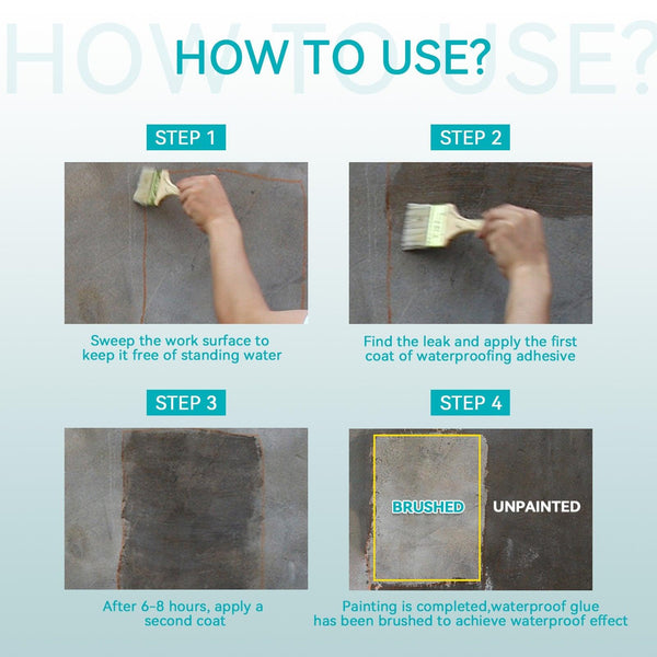 Transparent Waterproof Adhesive, Toilet Kitchen Exterior Wall Roof Leakproof Repair Leak-Free Brick Waterproof Coating